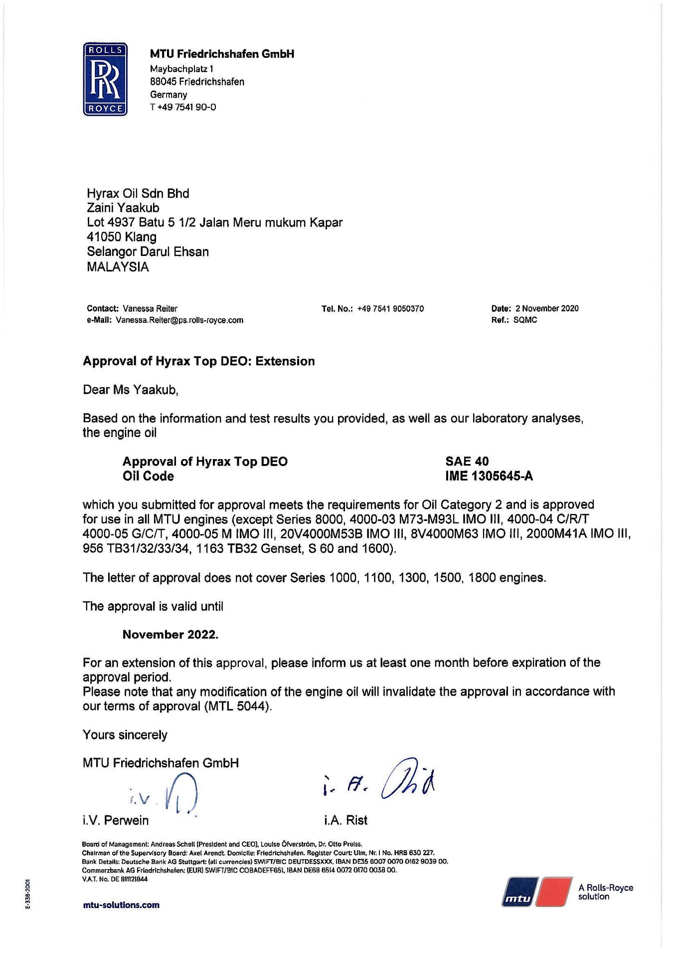 2.2.1.3.1 Top DEO 40- Extension Approval till 2022